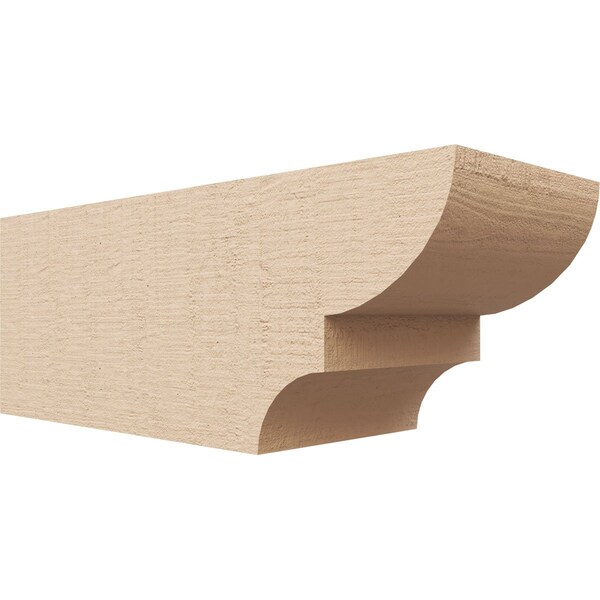 Ekena Millwork 6in. W x 6in. H x 16in. L Ridgewood Woodgrain TimberThane Rafter Tail, Primed Tan RFTUR06X06X16RIDRCPR - main